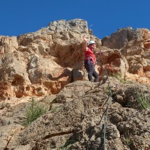 Climbing in the rocks Rocodromo La Azohia